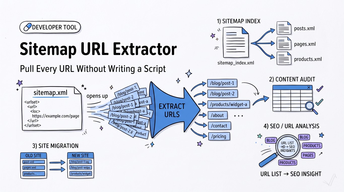 How to Pull Every URL Out of a Sitemap.xml (Without Writing a Script)
