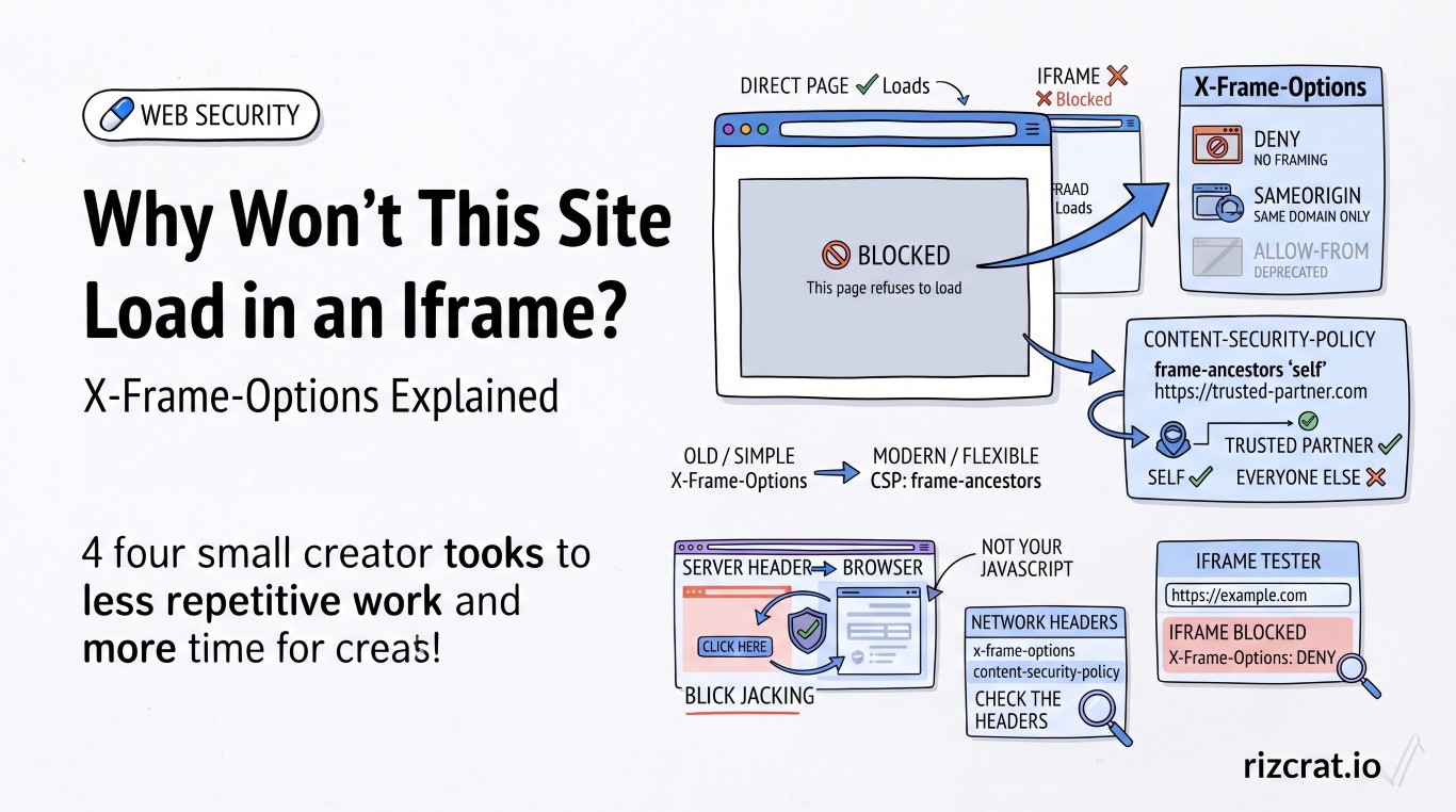 Why Won't This Site Load in an Iframe? (X-Frame-Options Explained)