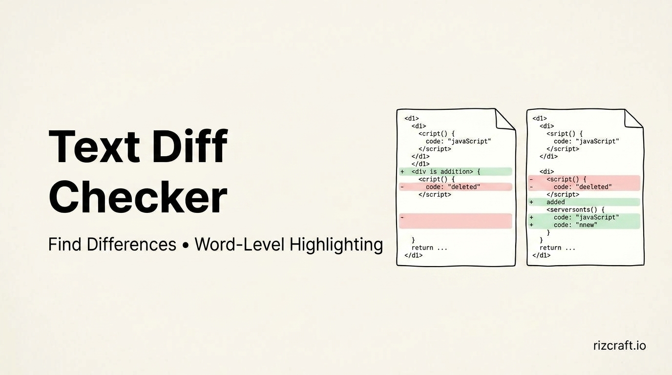 How to Diff Two Blocks of Text Without Opening an IDE