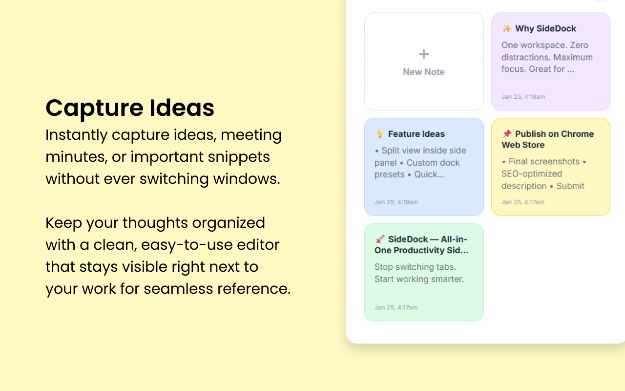 SideDock Task Manager